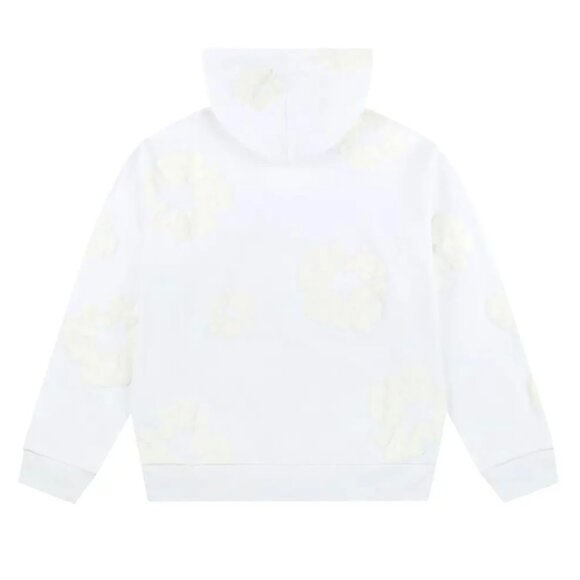 Denim Tears Mono Cotton Wreath Hoodie Sweatshirt White - Picture 2 of 2